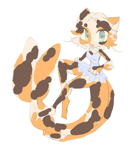 A character design inspired by a mixture of koi fish and cat fish!