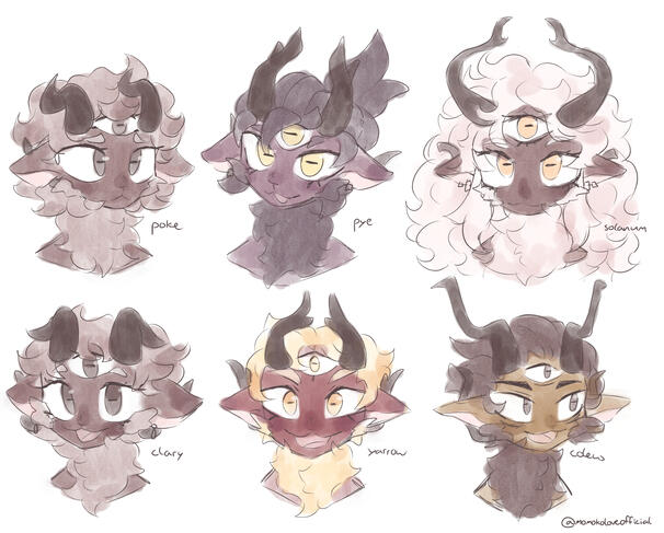 The species is from a game called Outer Wilds but the character designs are my own!
