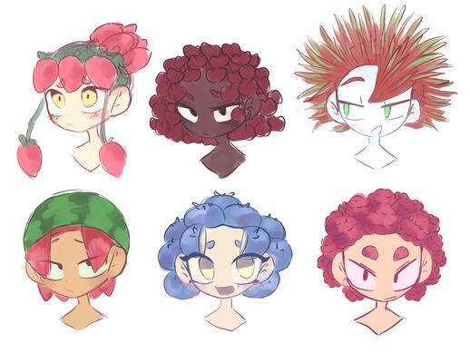 Fruitlings based on strawberries, cherries, rambutans, watermelons, blueberries and raspberries!