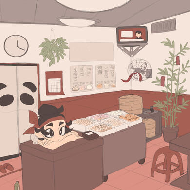 First sketch on what the shop could look like.